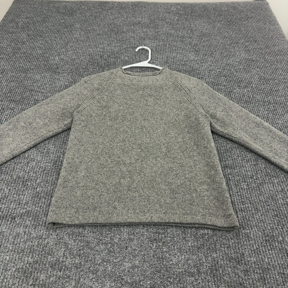 J Crew Oarsman Sweater Men S Grey Merino Wool Crewneck Raglan Minimalist Classic